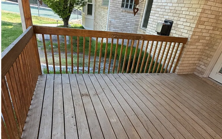 After: the same deck, down to bare boards